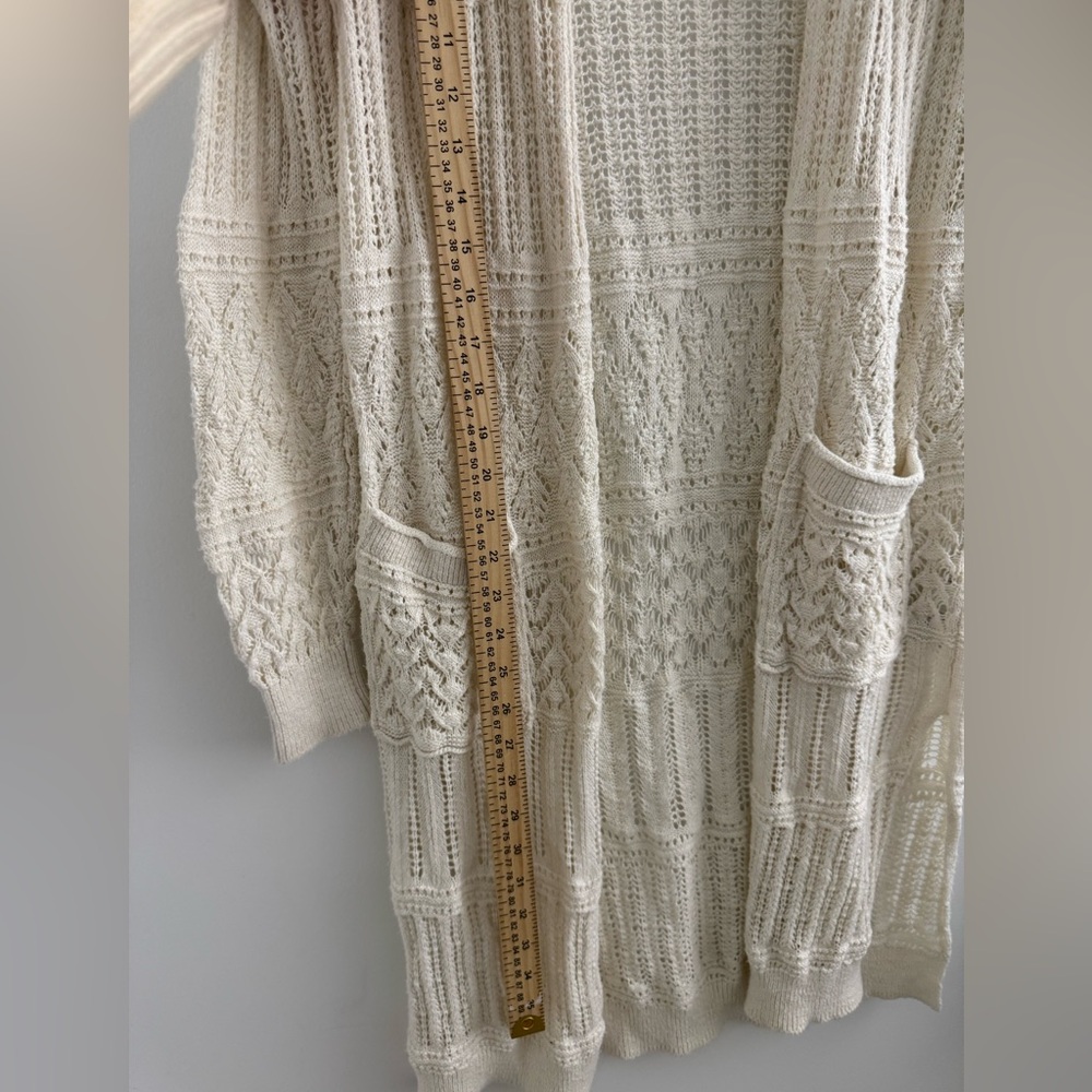 Abercrombie & Fitch‎ Ivory Open Knit Cardigan - Picture 7 of 10